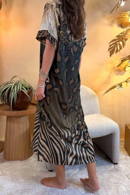 Made in Italy Roza T Shirt Dress Animal Ombre